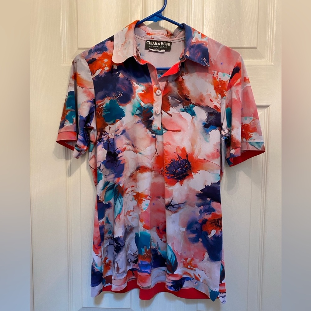 Chiara Boni top beautiful watercolor print!